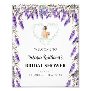 Foto Flores de lavanda bienvenidos a la ducha de novia