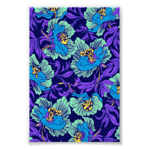 Foto Flores moradas y azules William Morris