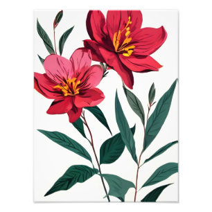 Foto Flores rojas impactantes en un fondo blanco oscuro