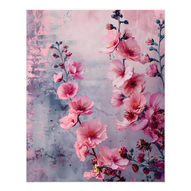 Foto Flores rosadas florecientes (Frente)