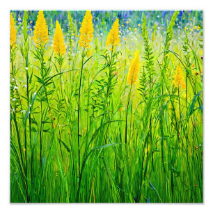 Foto Flores salvajes vibrantes al sol de verano