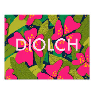 Foto Flores tropicales Welsh Gracias Poster