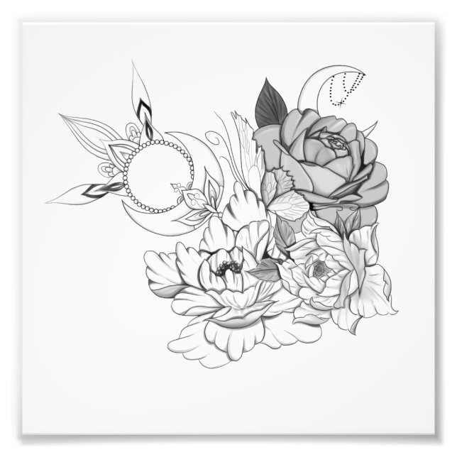 Foto Flores y luna (Frente)