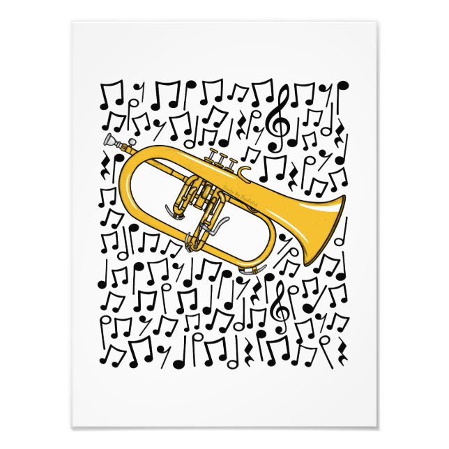 Foto Flugelhorn Musical Notes Hornist Brass Músico (Frente)