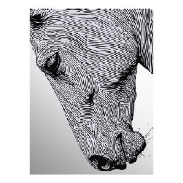 Foto Flujo del salvaje caballo de arte de la línea Mini