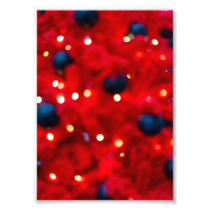 Foto Fondo abstracto de Navidad rojo con efecto Bokeh