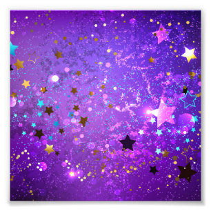 Foto Fondo de Relieve metalizado púrpura con estrellas