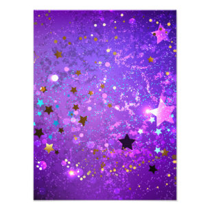 Foto Fondo de Relieve metalizado púrpura con estrellas