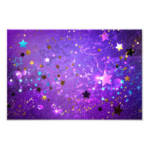 Foto Fondo de Relieve metalizado púrpura con estrellas
