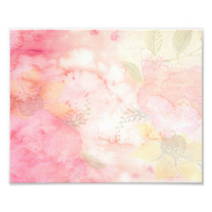 Foto Fondo floral rosa de color de agua