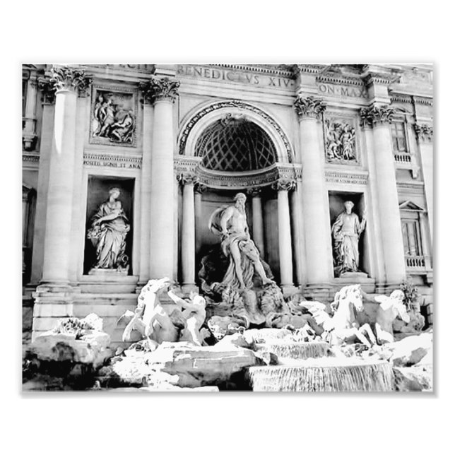 Foto Fontana de Trevi, blanco y negro (Frente)