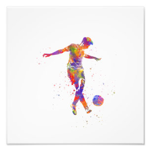 Foto Football player in watercolor