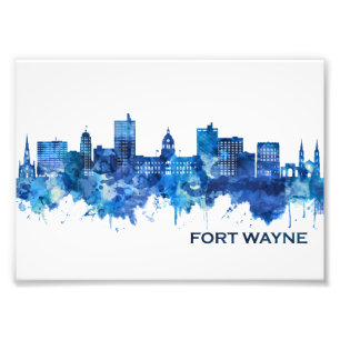 Foto Fort Wayne Indiana Skyline Blue