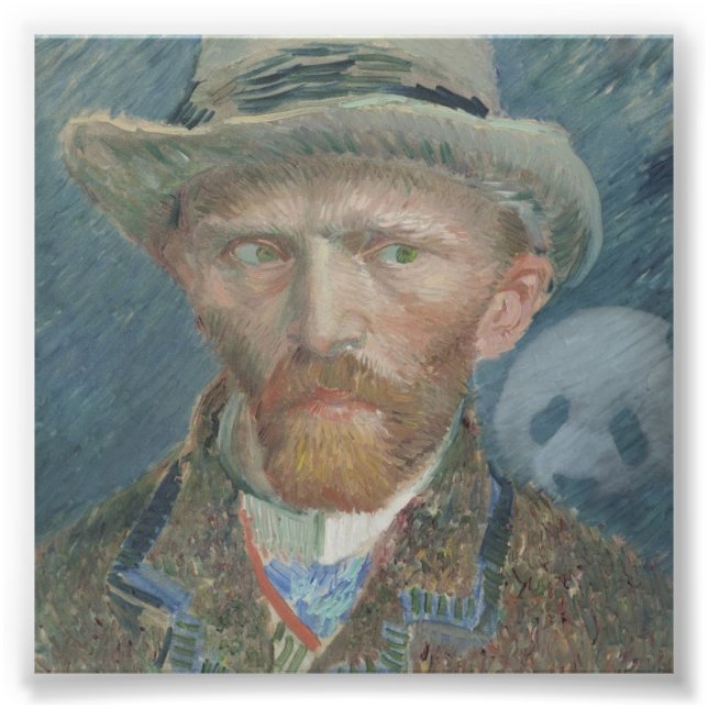 Foto Foto: Van Gogh Self Retrato con Panda Creepy (Frente)