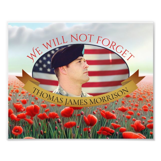 Foto Fotografía conmemorativa del campo de la amapola (Frente)