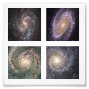 Foto Fotografía de cuatro galaxias espirales cuadradas