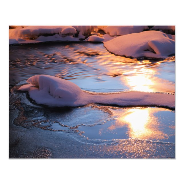 Foto Fotografía de Fozen river en Escandinavia (Frente)