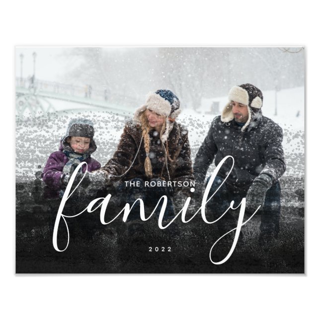 Foto Fotografía de la familia personalizado Resumen Neg (Frente)