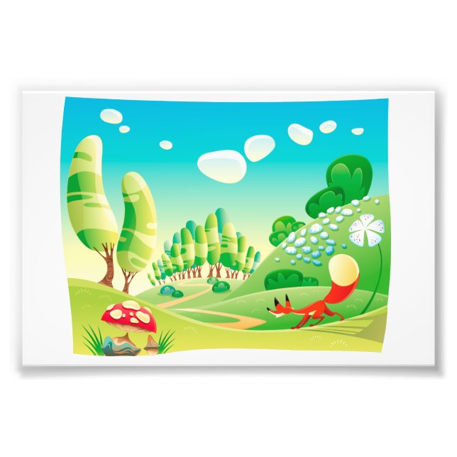 Foto Fox en el bosque. (Frente)