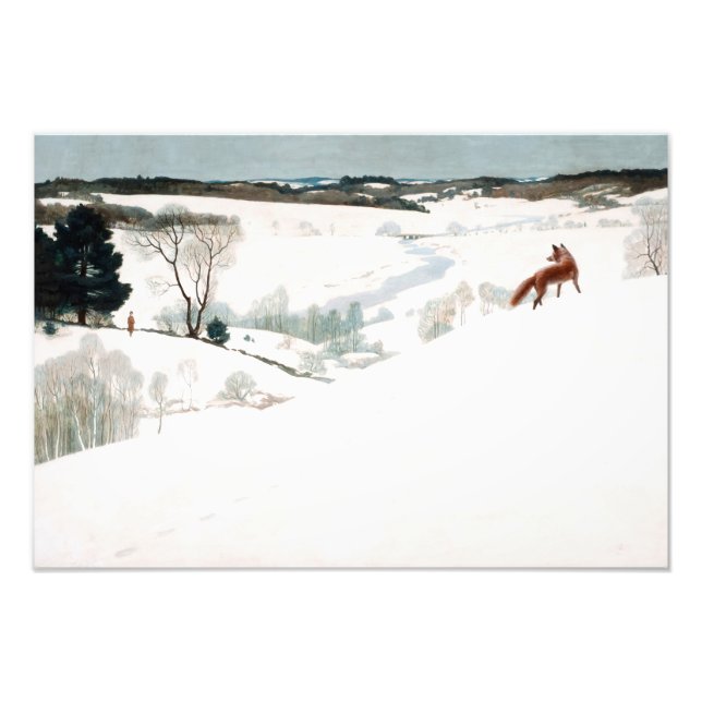 Foto Fox en la Nieve, 1935, de Newell Convers Wyeth (Frente)