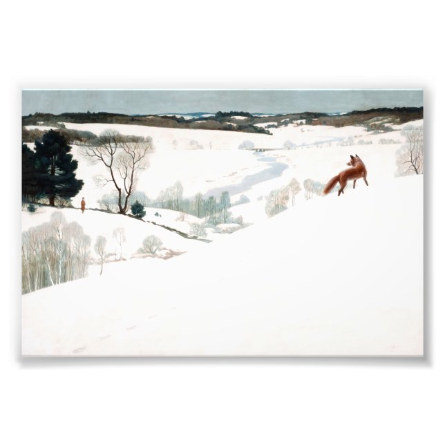 Foto Fox en la Nieve de Newell Convers Wyeth (Frente)