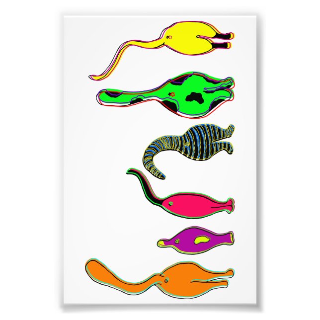 Foto Frascos de gato coloridos (Frente)