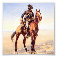 Frederic Remington Arte Occidental "Caballero Negr