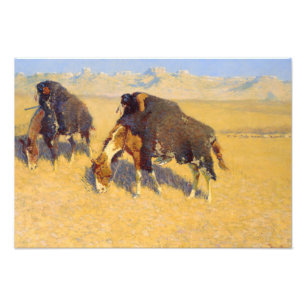 Foto Frederic Remington - Indios simulando búfalo