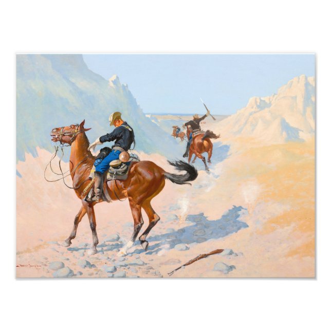 Foto Frederic Remington - The Advance-Guard o The Mil (Frente)