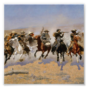 Foto Frederic Remington Western Art "Dash For The Timbe