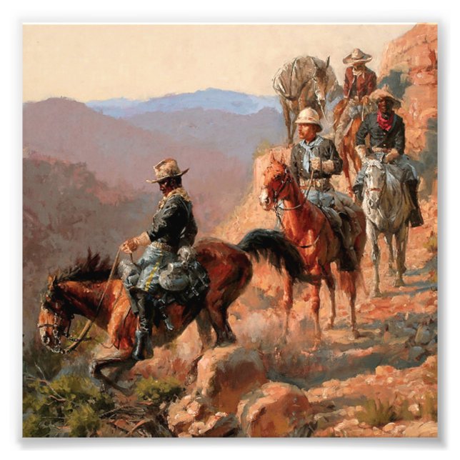 Foto Frederick Remington "Con la 10ª Caballería" (Frente)