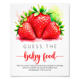 Foto Fresas adivinan el Rótulo de comida para bebé