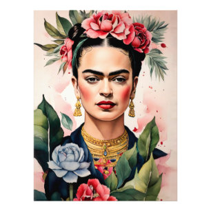 Foto Frida Kahlo Portrait with Flowers