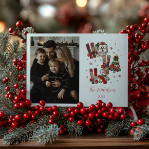 Foto FRustic Patchwork Ho Ho Ho Navidad