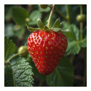 Foto fruta colgante de fresa