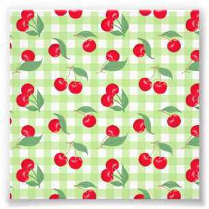 Foto Fruta de cereza roja Hojas verdes Leñador pastel