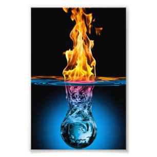 Foto Fuego y agua invertidos, muy detallados
