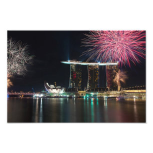Foto Fuegos artificiales en Marina Bay