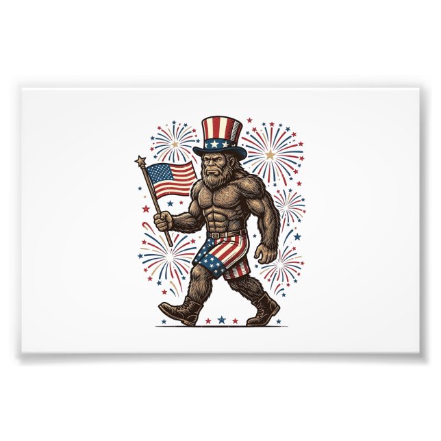 Foto Fuegos Artificiales Patrióticos de Sasquatch Graba (Frente)