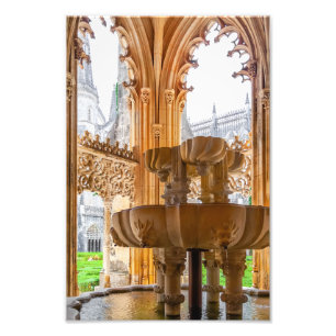 Foto Fuente gótica y claustro. Monasterio de Batalha