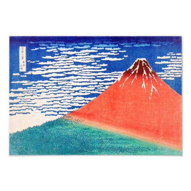 Foto Fuji rojo | Hokusai | (Frente)