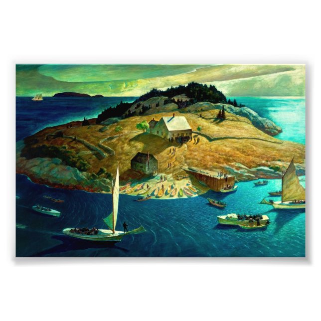 Foto Funeral de la isla por Newell Convers Wyeth (Frente)