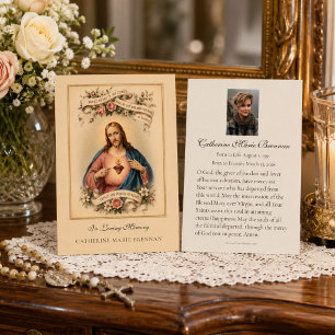 Foto Funeral Tarjeta conmemorativa católica del Sa