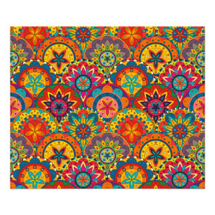 Foto Funky Retro Colorido Patrón de Mandala