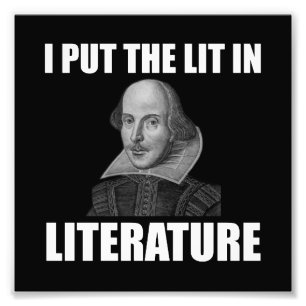 Foto Funny del fan de la literatura de Shakespeare