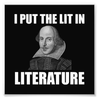 Foto Funny del fan de la literatura de Shakespeare