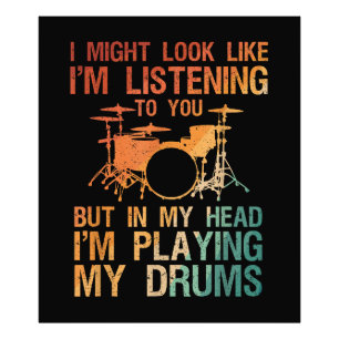Foto Funny Drummer Art Para Hombres Mujeres Reproductor