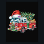 Foto Funny Firetruck Santa Hat Christmas Tree Lights<br><div class="desc">Funny Firetruck Santa Hat Christmas Tree Lights</div>