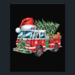 Foto Funny Firetruck Santa Hat Christmas Tree Lights<br><div class="desc">Funny Firetruck Santa Hat Christmas Tree Lights</div>