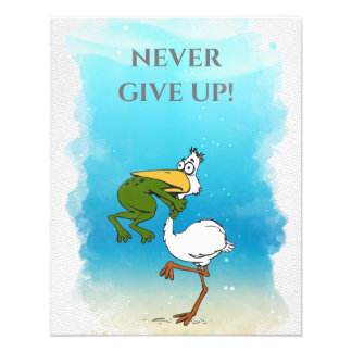 Foto Funny Frog Chog Bird Poster Inspiradora